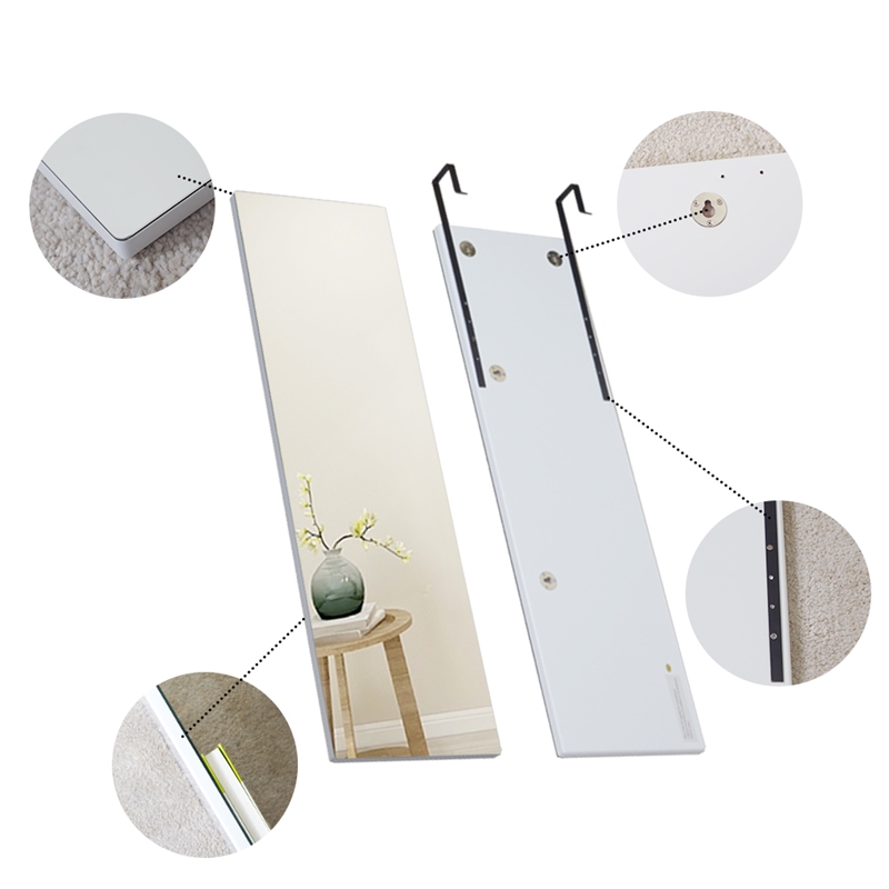Afuera Living Frameless Accent Wall Mirror Set of 2 at 33.07Hx9.57W Inches