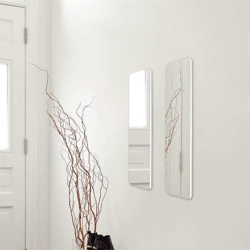Afuera Living Frameless Accent Wall Mirror Set of 2 at 33.07Hx9.57W Inches