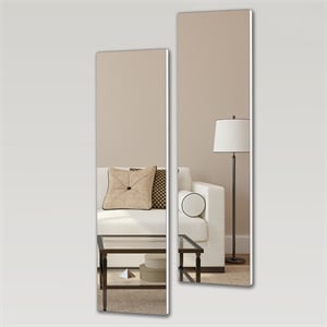 Afuera Living Frameless Accent Wall Mirror Set of 2 at 33.07Hx9.57W Inches