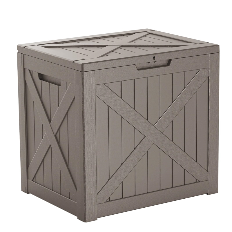 Afuera Living 32-Gallon Weatherproof Outdoor Storage Box with Lockable Lid
