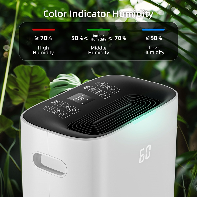 Afuera Living 80-Pint Dehumidifier for 500 Sq Ft with 5 Modes & 6.5L Tank