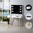 Afuera Living Solid Wood Vanity Table with LED Mirror & USB & Socket 32x30