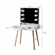 Afuera Living Solid Wood Vanity Table with LED Mirror & USB & Socket 32x30