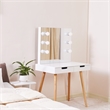 Afuera Living Solid Wood Vanity Table with LED Mirror & USB & Socket 32x30