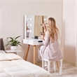 Afuera Living Solid Wood Vanity Table with LED Mirror & USB & Socket 32x30