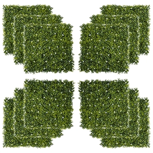 Afuera Living 12-Pack Artificial Grass Wall Panels 33 Sq Ft Indoor & Outdoor