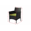 Afuera Living 4-Piece PE Rattan Patio Furniture Set with Tempered Glass Table