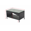 Afuera Living 4-Piece PE Rattan Patio Furniture Set with Tempered Glass Table