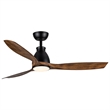 Afuera Living 52-Inch Wood Grain LED Ceiling Fan DC Motor 6-Speed with Remote