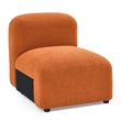 Afuera Living Orange Teddy Fabric L-Shape DIY Modular Sectional Sofa