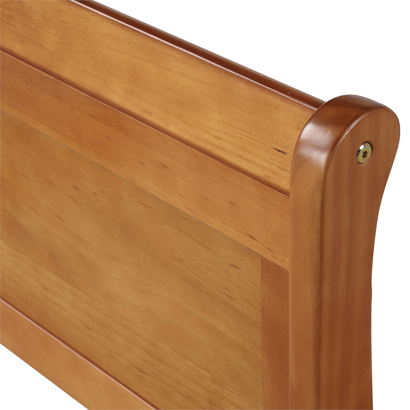 Afuera Living Wood Twin Sleigh Platform Bed with Headboard & Footboard