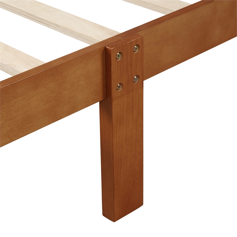 Afuera Living Wood Twin Sleigh Platform Bed with Headboard & Footboard