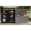 Afuera Living 150-Gallon Light Coffee PP Outdoor Storage Box with Lock