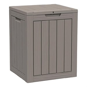 Afuera Living 28-Gallon Tan Resin Weatherproof Outdoor Storage Box with UV