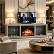Afuera Living 70-Inch Gray TV Stand with 23-Inch 12 LED Colour 1500W Fireplace