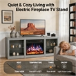Afuera Living 70-Inch Gray TV Stand with 23-Inch 12 LED Colour 1500W Fireplace