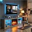 Afuera Living 70-Inch Gray TV Stand with 23-Inch 12 LED Colour 1500W Fireplace