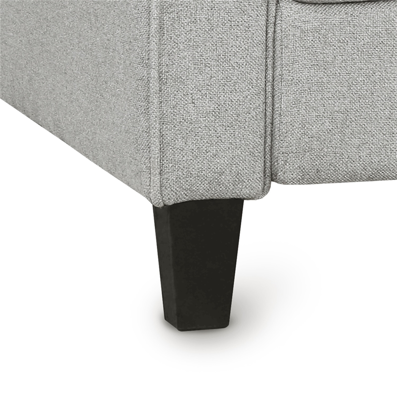 Afuera Living Light Gray Fabric Single Sofa with Armrests & Hardwood Frame