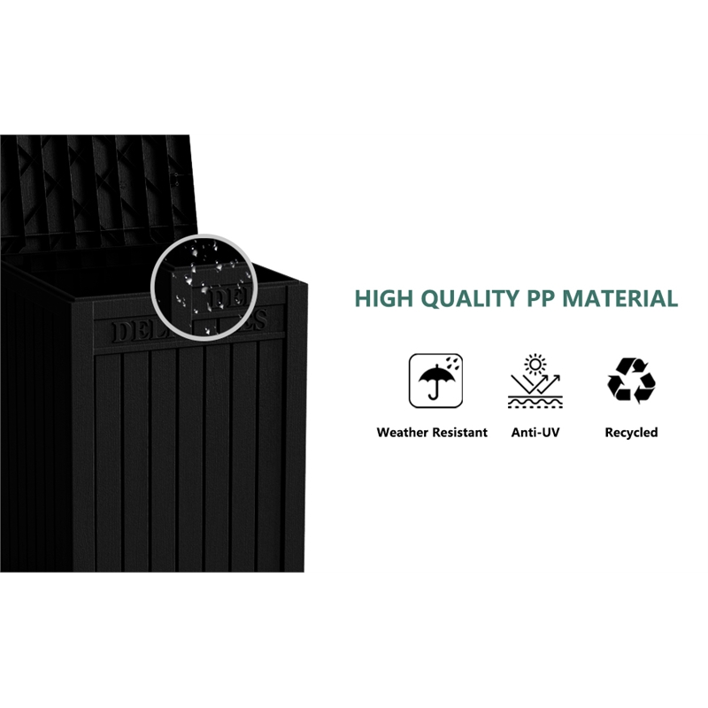 Afuera Living Black PP Outdoor Waterproof Lockable Package Delivery Box