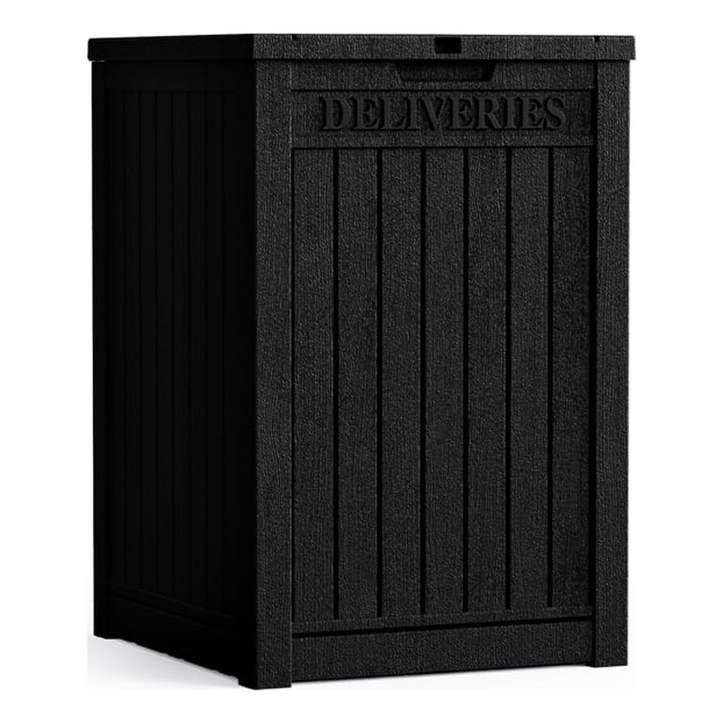 Afuera Living Black PP Outdoor Waterproof Lockable Package Delivery Box