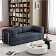 Afuera Living Blue Chenille Velvet Compressed Modular Sofa - Assembled
