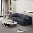 Afuera Living Blue Chenille Velvet Compressed Modular Sofa - Assembled