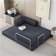 Afuera Living Blue Chenille Velvet Compressed Modular Sofa - Assembled