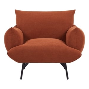 Afuera Living Relaxed Style Fabric Armchair with Metal Legs & Soft Cushion