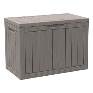 Afuera Living 45-Gallon Light Coffee Weatherproof Resin Outdoor Storage Box