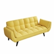 Afuera Living Velvet Convertible Sofa Bed 3-Position Backrest for Small Spaces