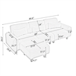 Afuera Living Velvet Convertible Sofa Bed 3-Position Backrest for Small Spaces