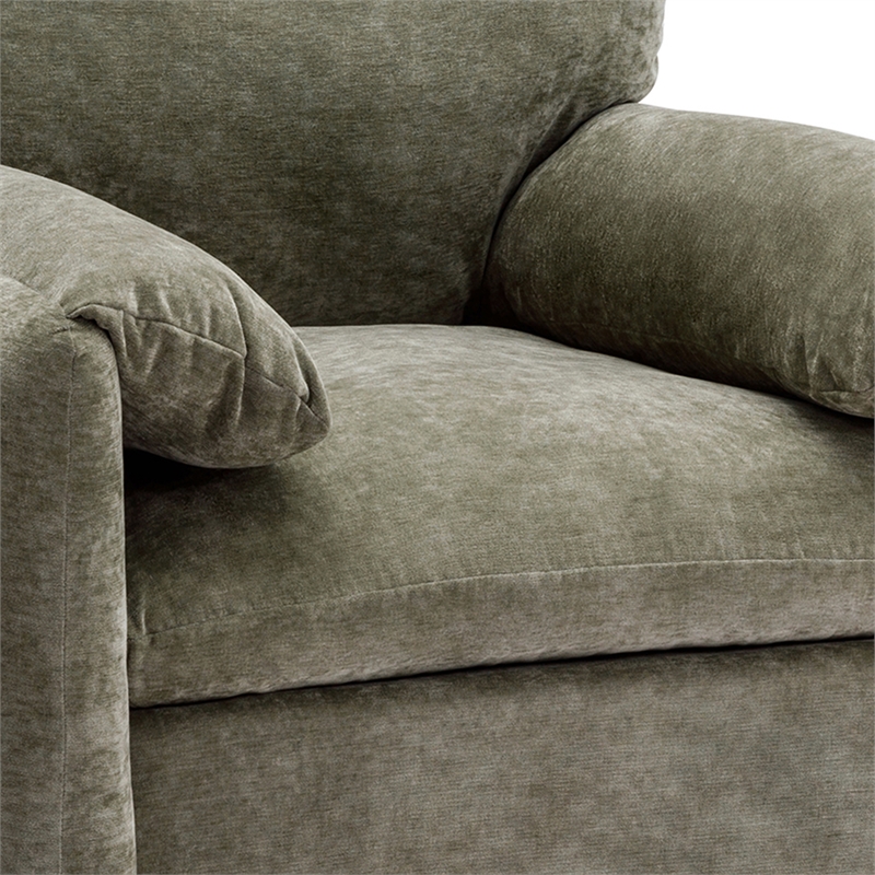Afuera Living Matcha Green Chenille Oversized Armchair with 330 lbs Capacity