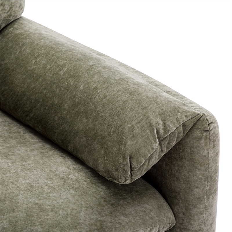 Afuera Living Matcha Green Chenille Oversized Armchair with 330 lbs Capacity