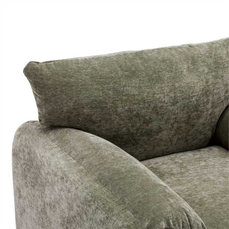 Afuera Living Matcha Green Chenille Oversized Armchair with 330 lbs Capacity