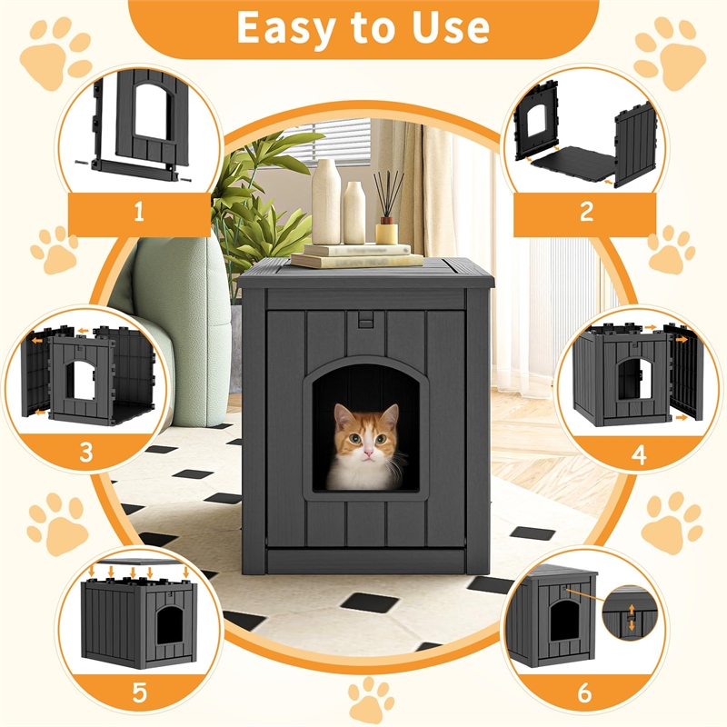 Afuera Living 30-Gallon Resin Indoor/Outdoor Pet House with Ventilated Doorway