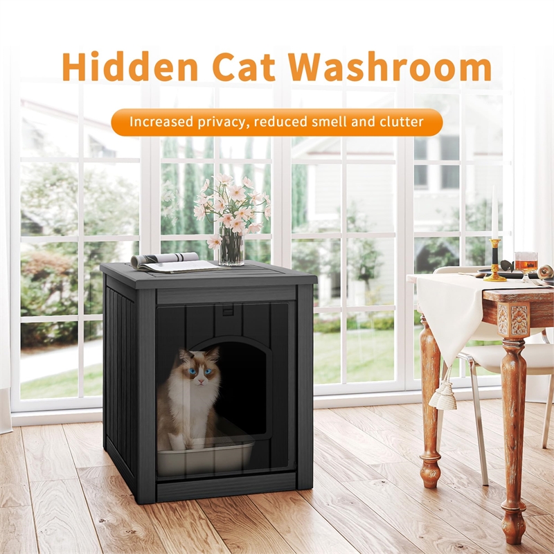 Afuera Living 30-Gallon Resin Indoor/Outdoor Pet House with Ventilated Doorway