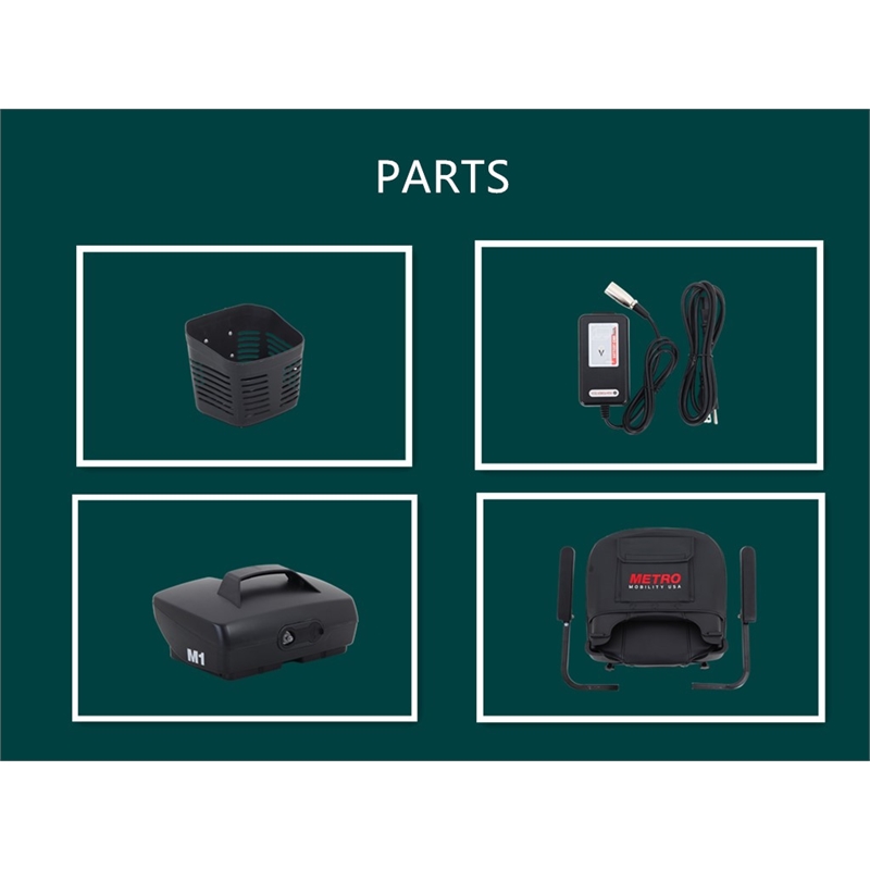 Afuera Living 4-Wheel 300W Electric Mobility Scooter 10 mi Range 265 lbs