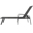 Afuera Living Gray Steel 5-Position Adjustable Pool Lounge Chair with Pillow