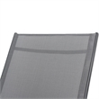 Afuera Living Gray Steel 5-Position Adjustable Pool Lounge Chair with Pillow