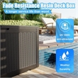 Afuera Living 100-Gallon Black Resin Lockable Outdoor Storage Box w/ Gas Spring