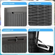 Afuera Living 100-Gallon Black Resin Lockable Outdoor Storage Box w/ Gas Spring