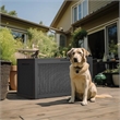 Afuera Living 100-Gallon Black Resin Lockable Outdoor Storage Box w/ Gas Spring