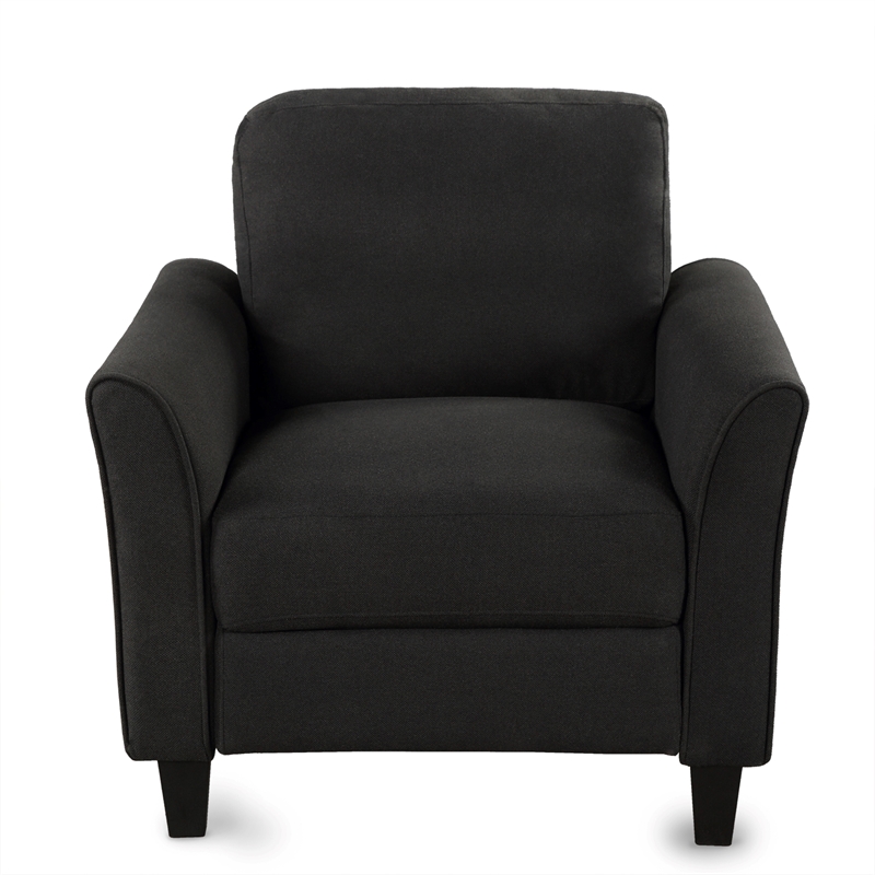 Afuera Living 3-Piece Black Linen Sectional Sofa Set Hardwood Frame with Foam