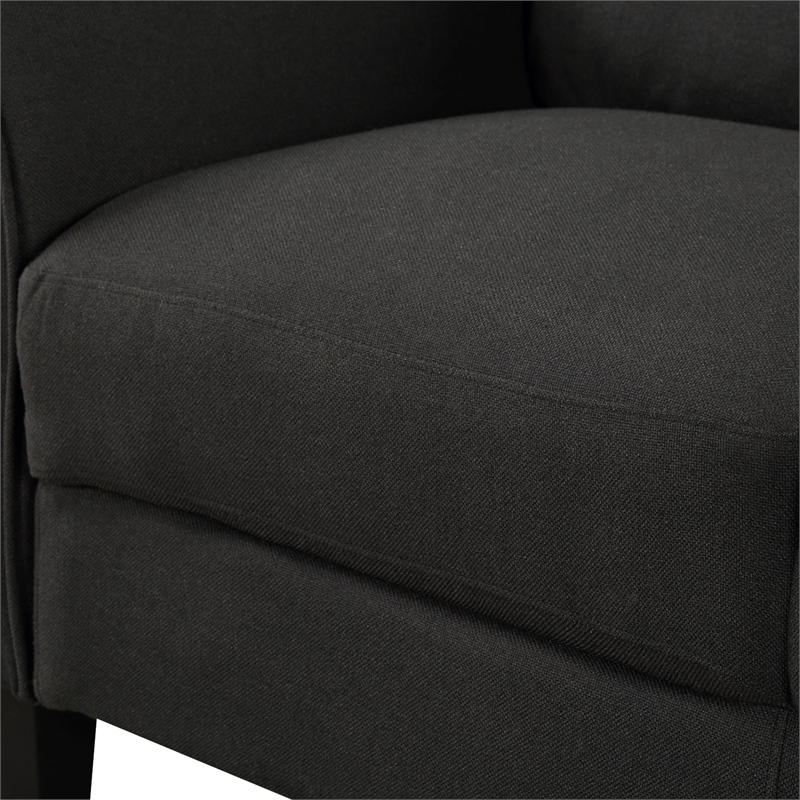 Afuera Living 3-Piece Black Linen Sectional Sofa Set Hardwood Frame with Foam