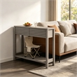 Afuera Living 40-Inch Grey Fluted Console Table with 2 Drawers 39.4x11.7