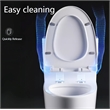 Afuera Living White Ceramic 1-Piece Dual Flush Toilet 11.8-Inch Rough-In