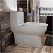 Afuera Living White Ceramic 1-Piece Dual Flush Toilet 11.8-Inch Rough-In