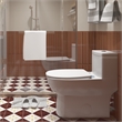 Afuera Living White Ceramic 1-Piece Dual Flush Toilet 11.8-Inch Rough-In