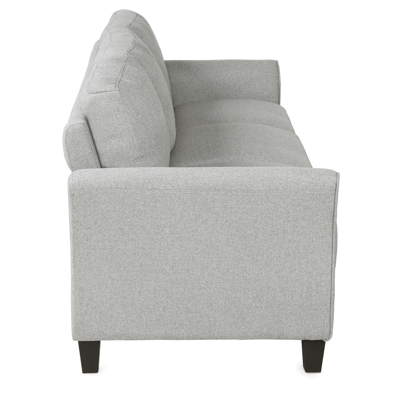 Afuera Living 3-Seat Linen Fabric Sofa with Hardwood Frame in Light Grey