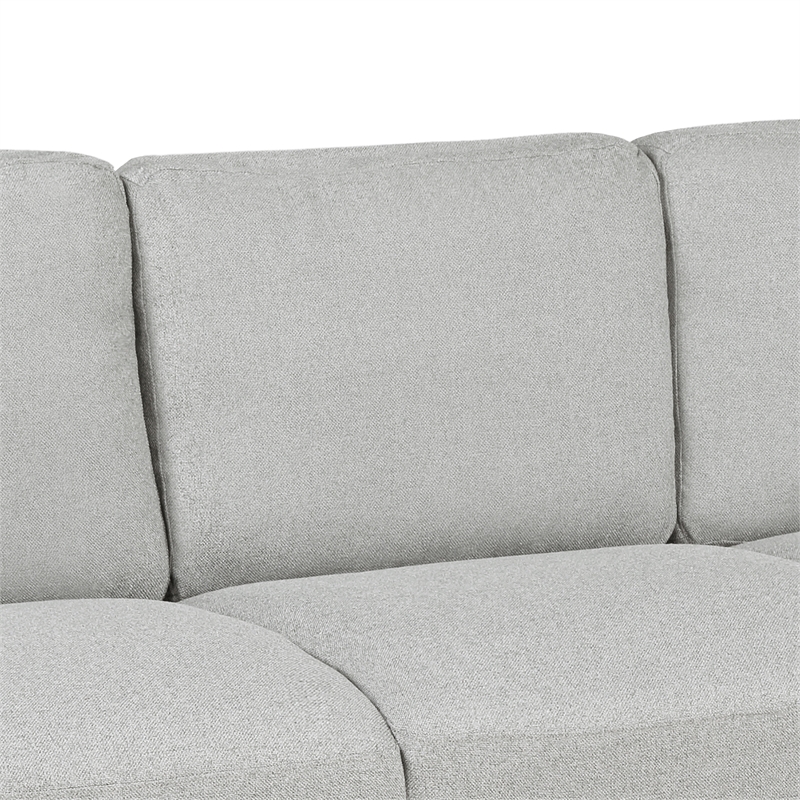 Afuera Living 3-Seat Linen Fabric Sofa with Hardwood Frame in Light Grey